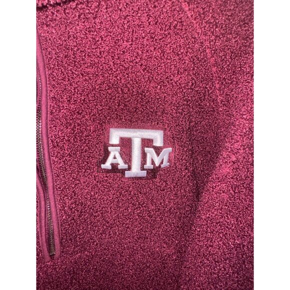 Texas A&M Sherpa Fleece Pullover Plus Sz XXL Burgundy Jacket 1/4 Zip Colosseum - Picture 5 of 10